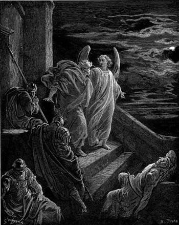 Г. Доре. Освобождение апостола Петра из темницы. 1864-1866